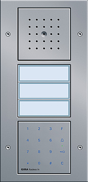 Dveřní telefon podomítkový s kódovací klávesnicí, TX_44 alu